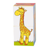 Goki Würfelpuzzle, Tiere. 2 Teile. 10x5x5 cm.