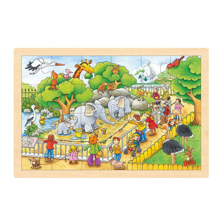 Goki Woods Jigsaw Puzzle Besök i djurparken, 24: e.