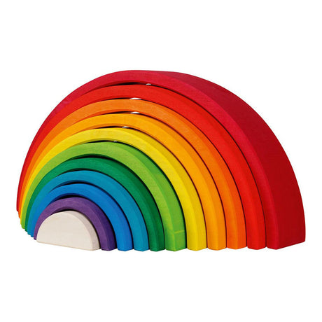 Goki Bausteine - Regenbogen - 11 Teile - Holz - 2 Jahre