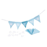 Goki Fabric Flag -Linie macht blau mit 10 Flaggen und Alphabetzeichen