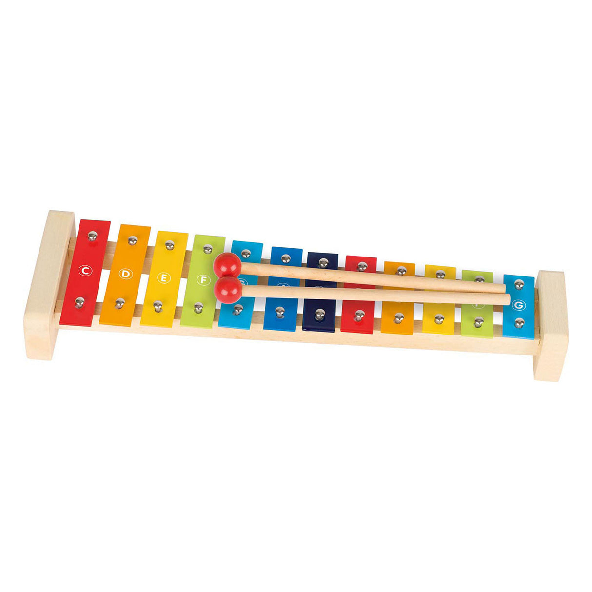 Goki Wooden Xylophone con libro di canzoni, 4dlg.