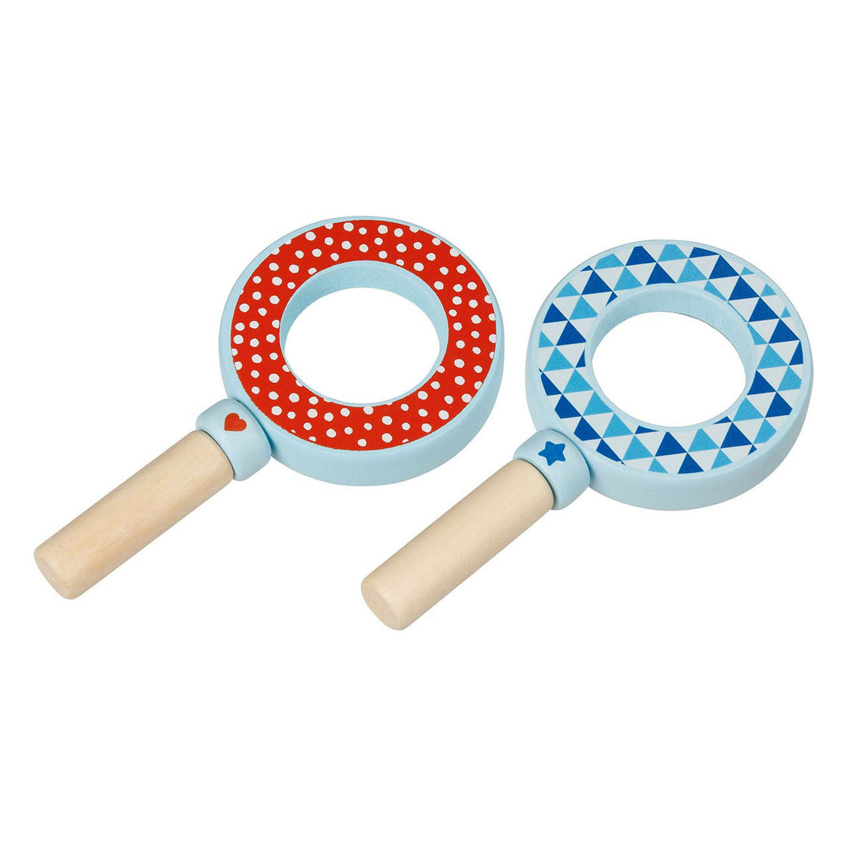 Goki wooden magnifying glass with print