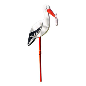 Goki Storch mit Babytuch L100cm, für den Garten, Holz