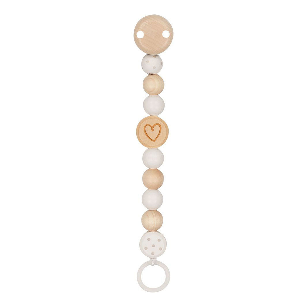 Goki wooden pacifier chain heart