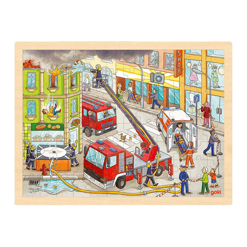 Goki Woods Jigsaw Puzzle Fire Fighting, 96: e.