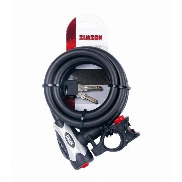 Simson Cable Lock Pro 12x180 Schwarz