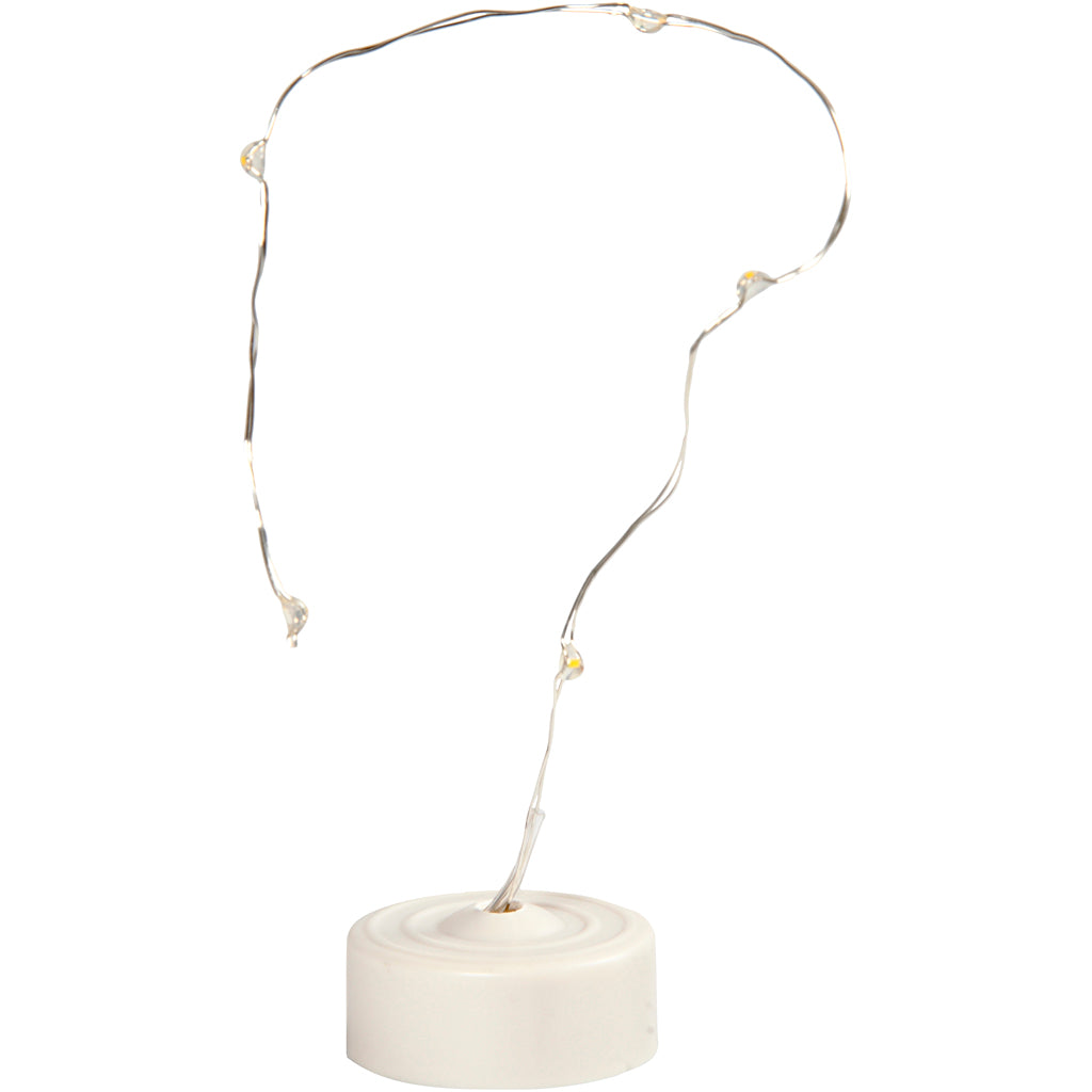 Creativ Company LED-Lichterkette, L: 27 cm, silber, 1 Stück
