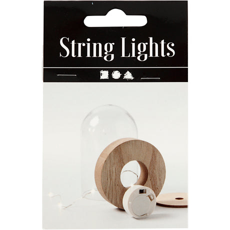 Creativ Company LED-Lichterkette, L: 27 cm, silber, 1 Stück