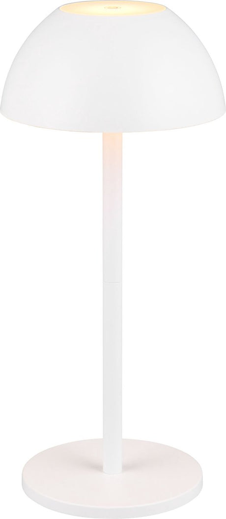 Rl lebe deine Lichtrealität Ricardo - Tischleuchte - weiß matt - inkl. 1x SMD 1,7 W - 4-Stufen-Touch - USB-Anschluss - Beleuchtung auf und ab - Batteriebetrieb - Außenbeleuchtung - IP54