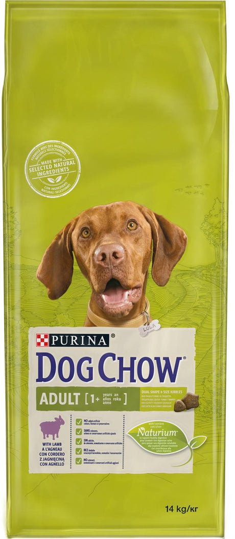 Hundefutter Purina Adult – Hundefutter – Lamm – 14 kg – für erwachsene Hunde – unterstützt die Zahnverdauung