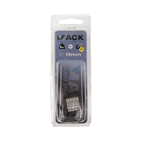 Mack 1076875 - schijfmagneten neodymium 19mm*2mm (n50) - zilver 8st | 4 stuks