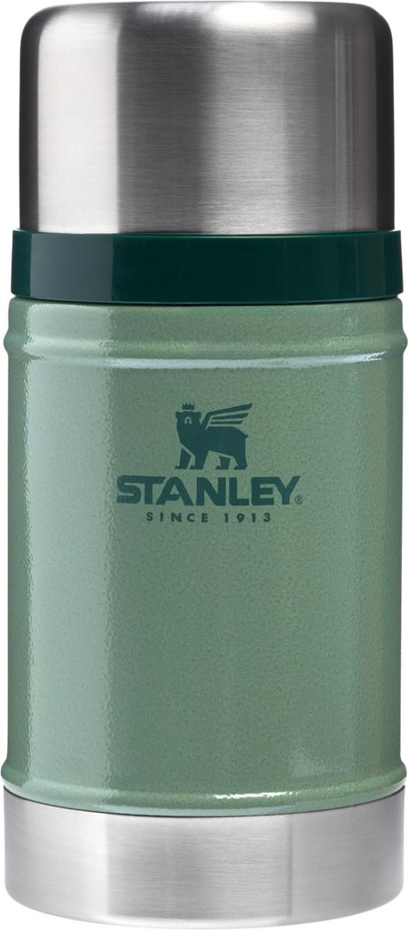 Stanley klassisches, legendäres Lebensmittelglas 0,7 l – Thermos-Lunchbox hält 15 Stunden warm – Deckel dient als Schüssel – auslaufsicherer Lebensmittelbehälter – BPA-frei – spülmaschinenfest – Hammerschlaggrün
