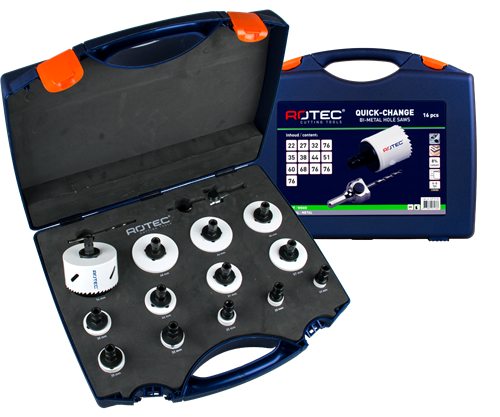 Rotec Lochsägen-Set „Allround“ Schnellwechsel Bim-Co 16-teilig