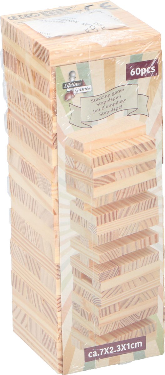 Lifetime games stapelspel - 60 stuks - hout