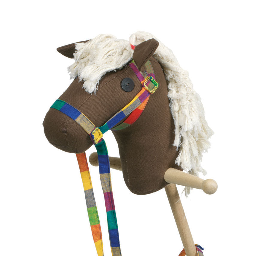 Goki wooden hobby horse brown