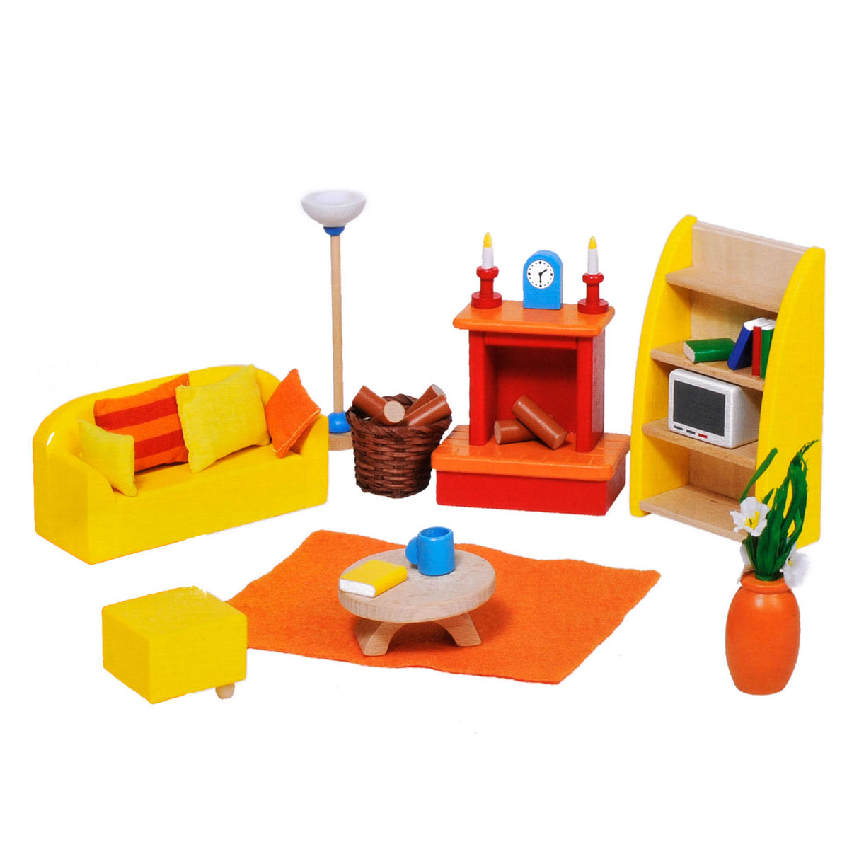 Goki Dollhouse Furniture soggiorno, 24dlg.