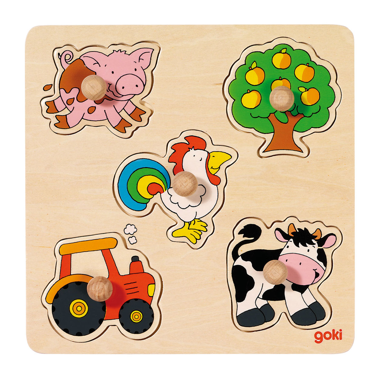 Goki Holz Nick Puzzle Farm