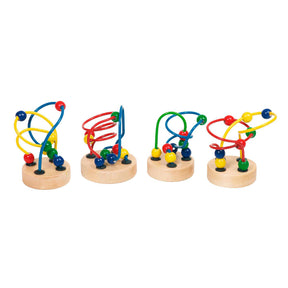 Goki Mini-Perlenlabyrinth. 7-9cm. 4 Sortiment.