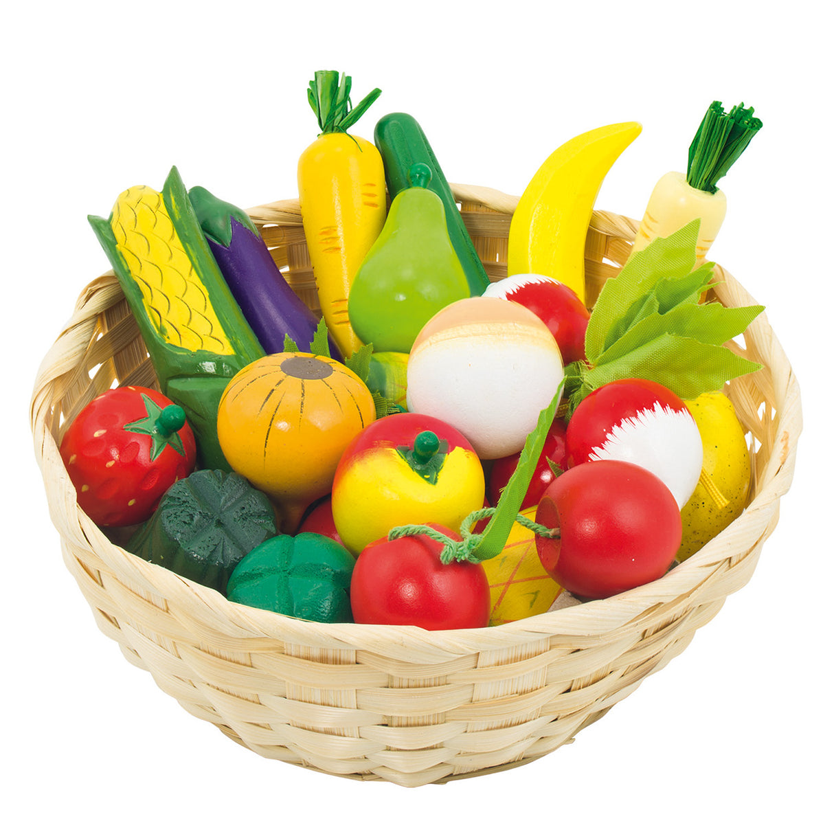 Goki fruit and vegetables in a basket, 23dlg.