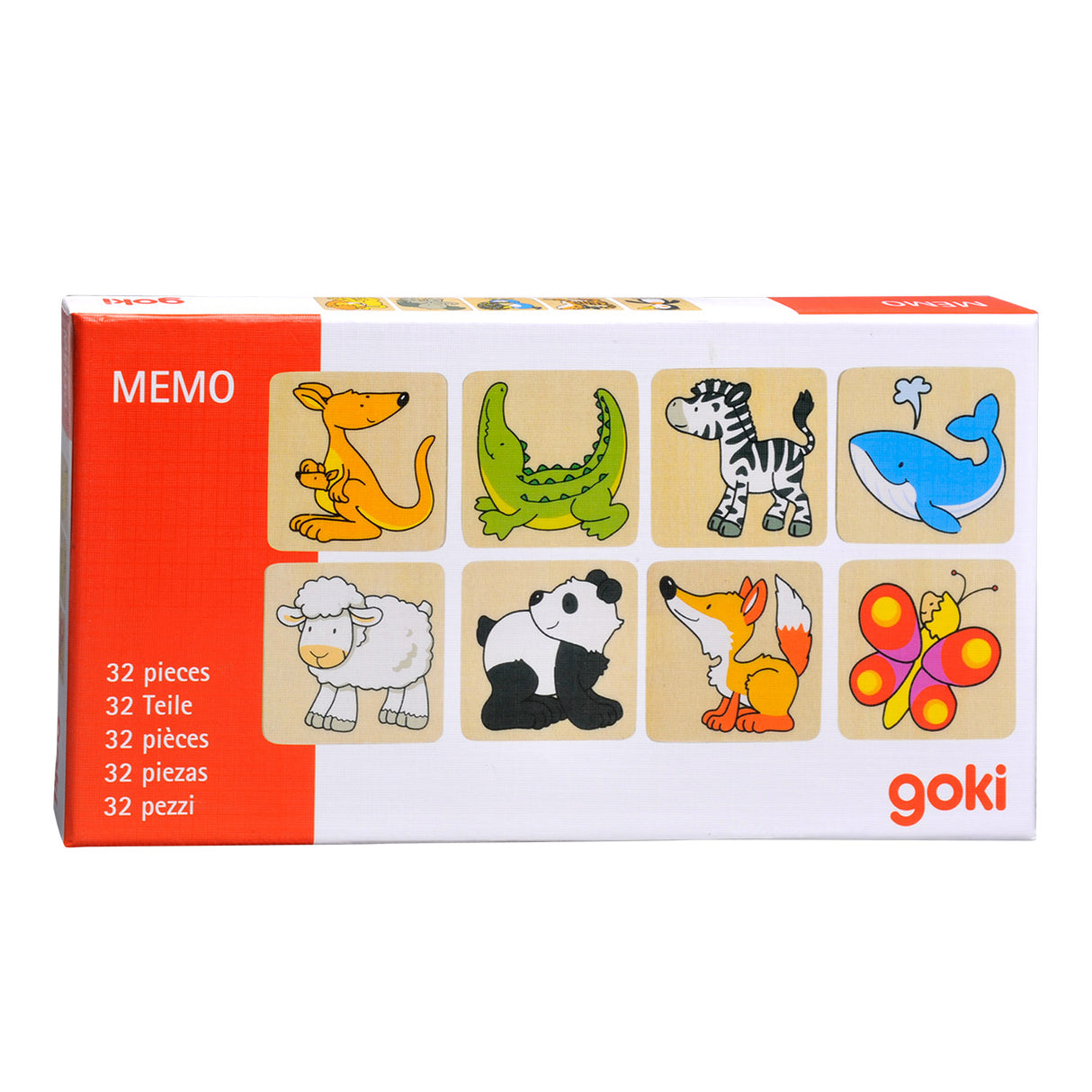 Goki Wooden Memo Animal, 32dlg.