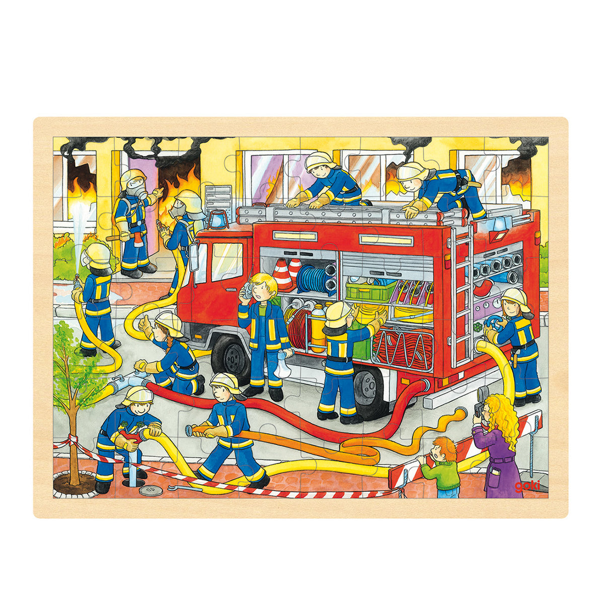 Goki Wooden Jigsaw Puzzle Fire Brigade, 48.