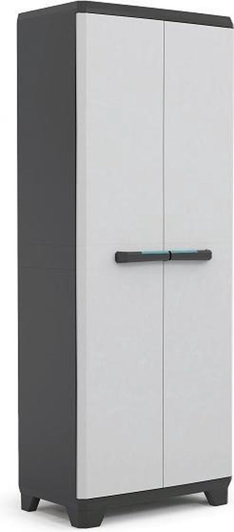 Kis linearer Aufbewahrungsschrank hoch – 68x173x39 cm – grau schwarz