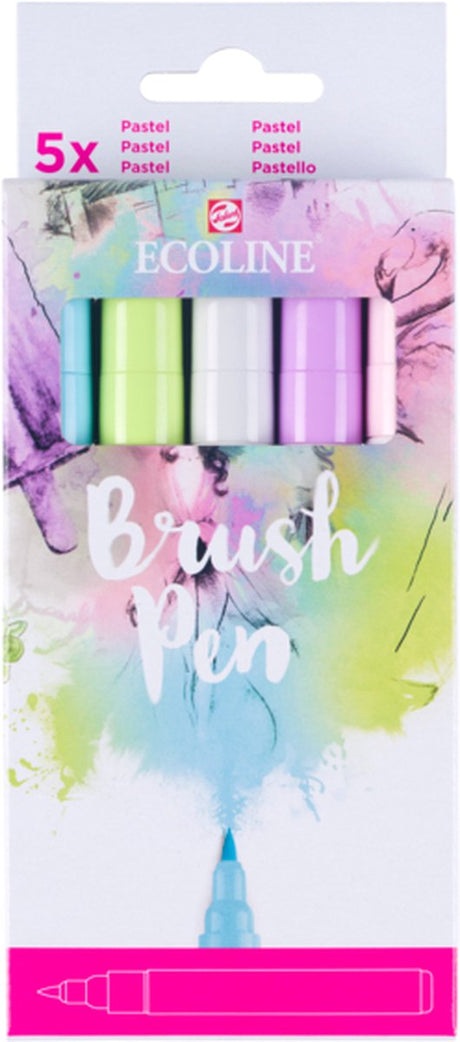Ecoline Pinselstift-Set Pastell, 5 Farben