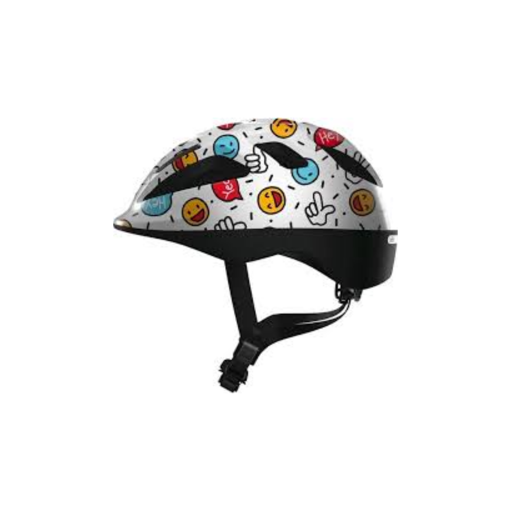 Abus casco smooty 2.0 blanca smiley s 45-50 cm