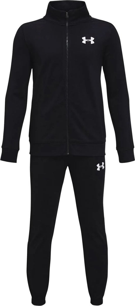 Under Armour ua Rival Knit Track Suit-Blk Jungen-Trainingsanzug – Schwarz – Weiß