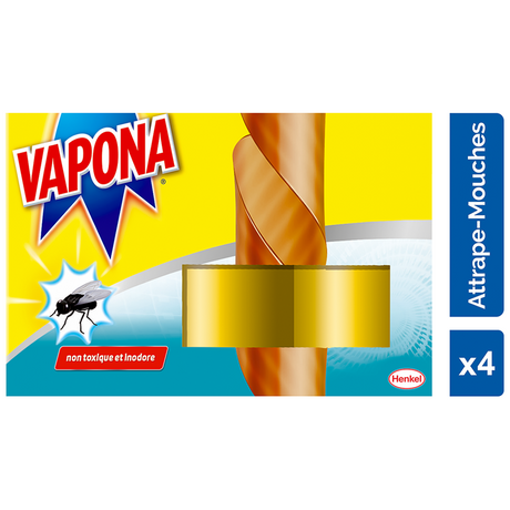 Vapona 1061627 - Fliegenfänger 4 Stück | 12 Stück