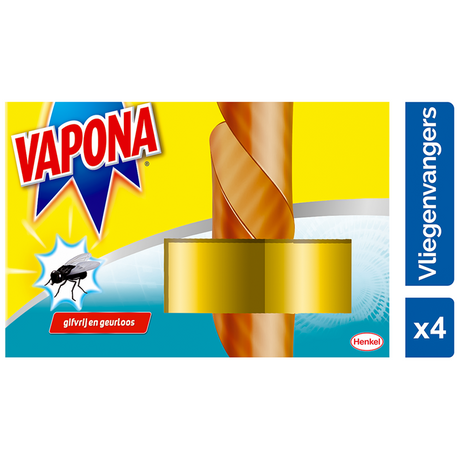 Vapona 1061627 - Fliegenfänger 4 Stück | 12 Stück
