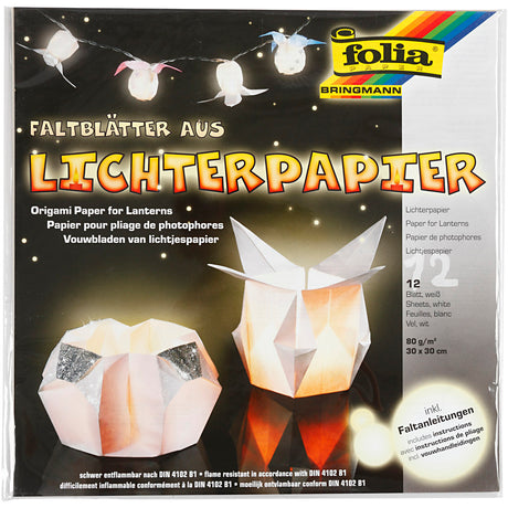 Kreativfirma Lantern Paper White, 30x30 cm