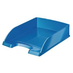 Leitz wow brievenbak - a4 - blauw metallic