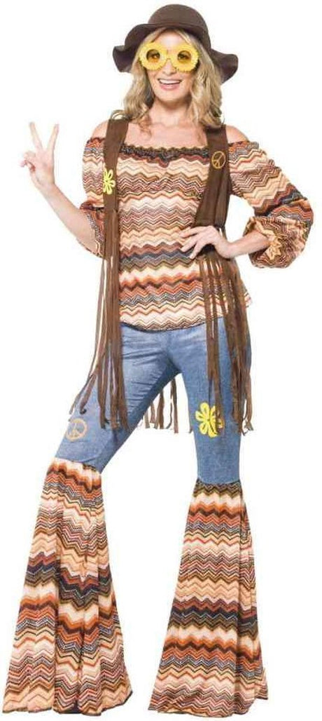 Vegaoo Hippie Harmony Kostümanzug für Damen – Fasching – Medium