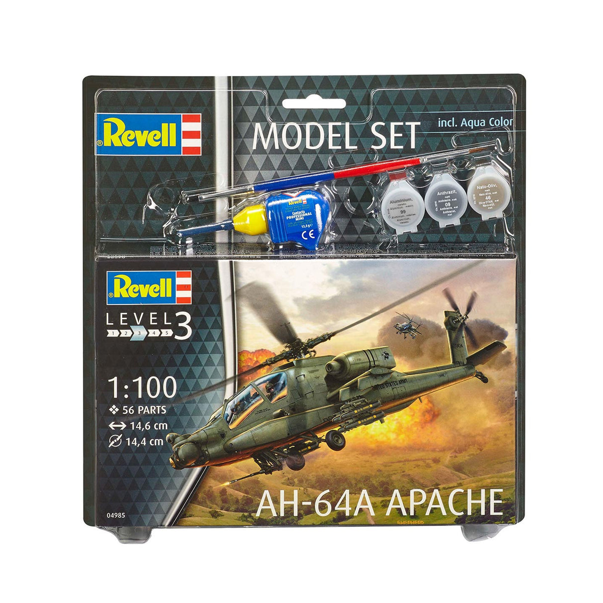 Revell -Modellsatz - Ah -64a Apache