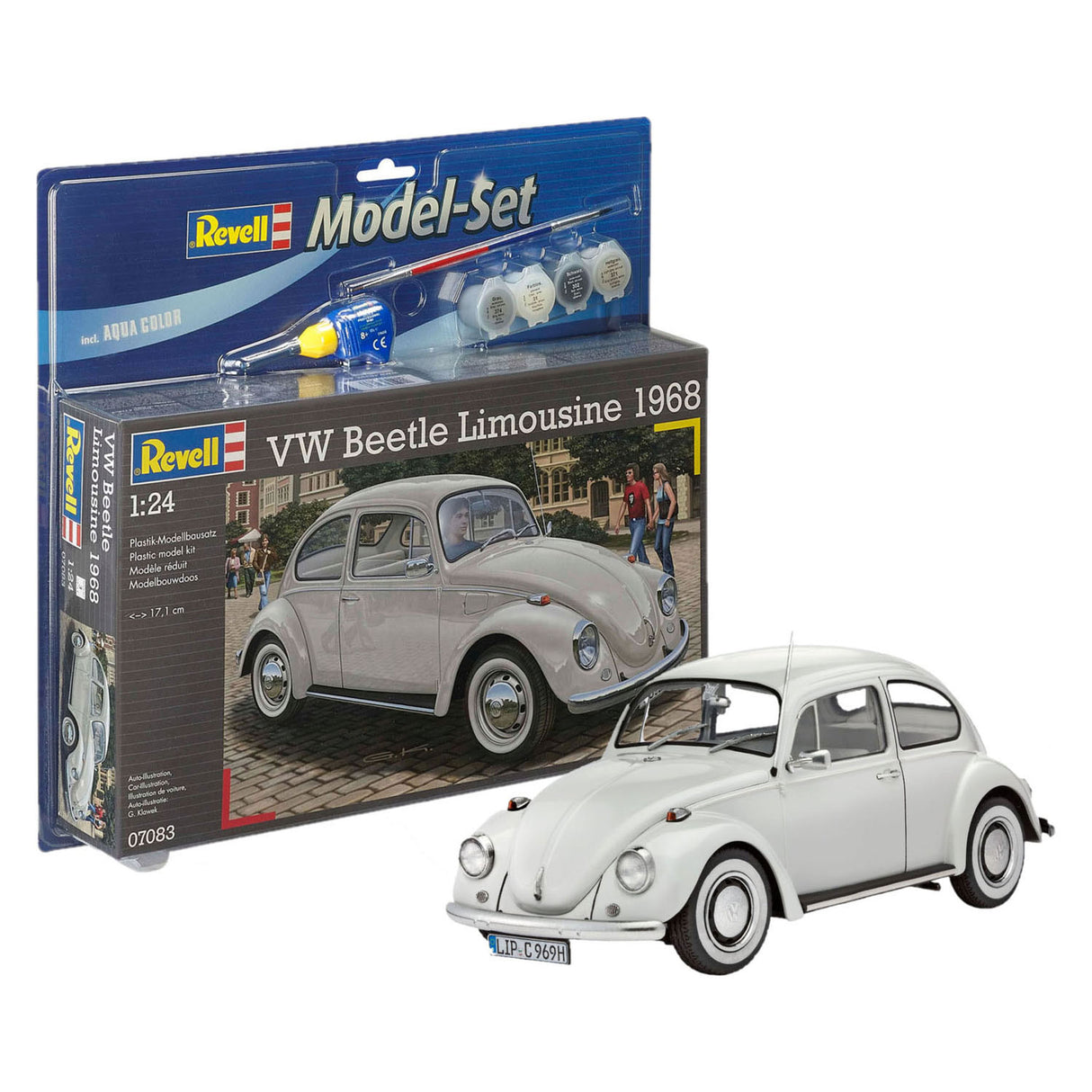 Revell -Modellsatz - Volkswagen Käfer Limousine 68