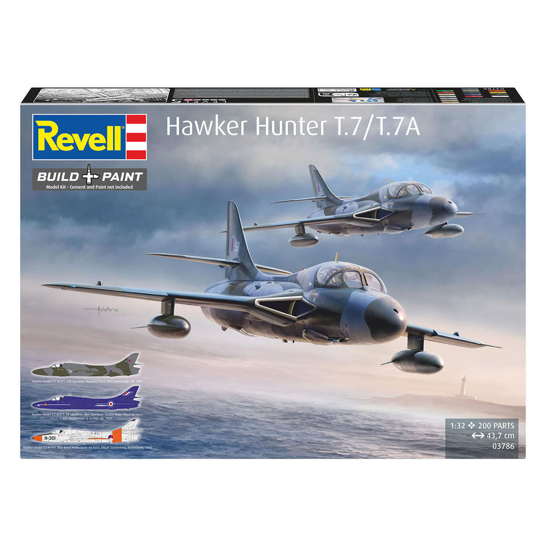 Revell modelbouwpakket - hawker hunter t.7 t.7a