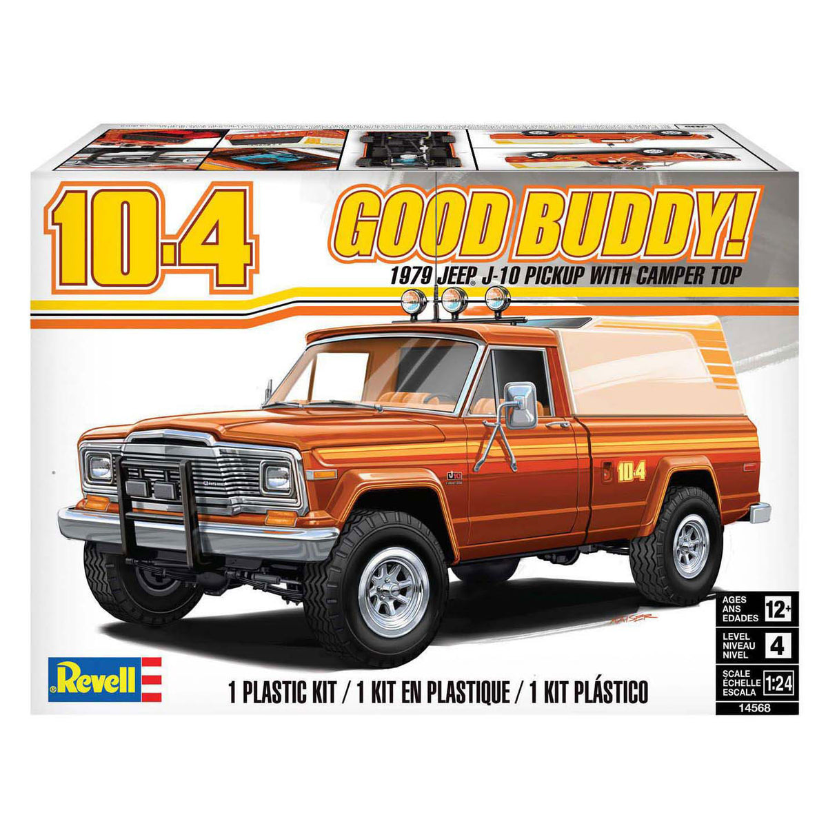 Revell Modellbausatz - 1979 Jeep J-10 Pickup mit Wohnmobilverdeck 1:24 -