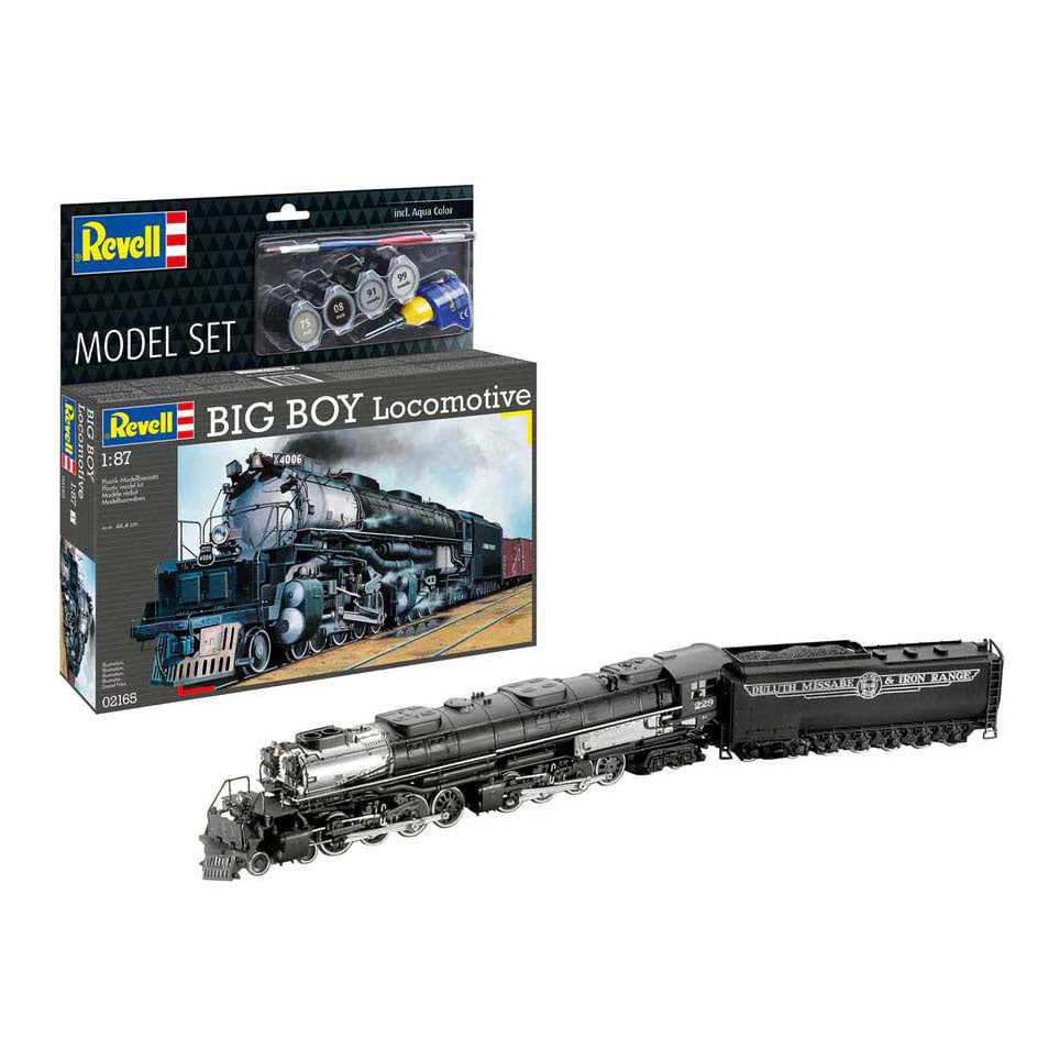 Revell Modellbausatz - Big Boy Lokomotive 1:87 - 233 Teile - inkl. Grundfarben
