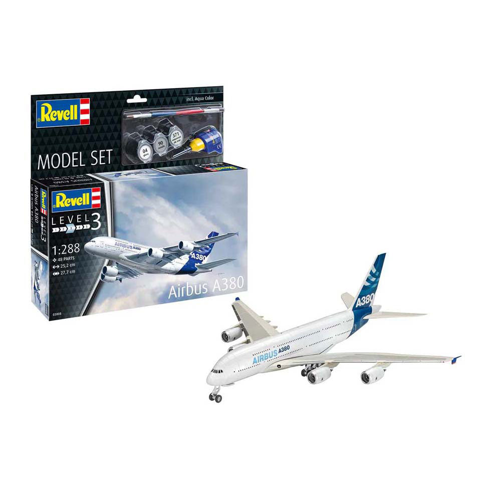Revell Modellbausatz - Airbus A380 1:288 - 48tlg. - inkl. Grundfarben