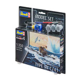 Revell Modellbausatz - Deutsches U-Boot Typ VII C 41 1:350 - 35-tlg. - inkl. Grundfarben