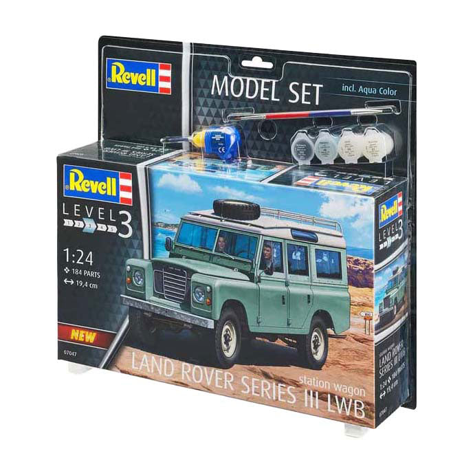 Revell Modellbausatz - Land Rover Series III LWB (s. Wagon) 1:24 - 184tlg. - inkl. Grundfarben
