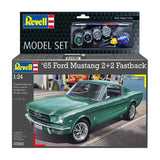 Revell Modellbausatz - 1965 Ford Mustang 2+2 Fastback 1:24 - 82-tlg. - inkl. Grundfarben