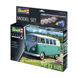 Revell Modellbausatz - VW T1 Bus 1:24 - 146-tlg. - inkl. Grundfarben