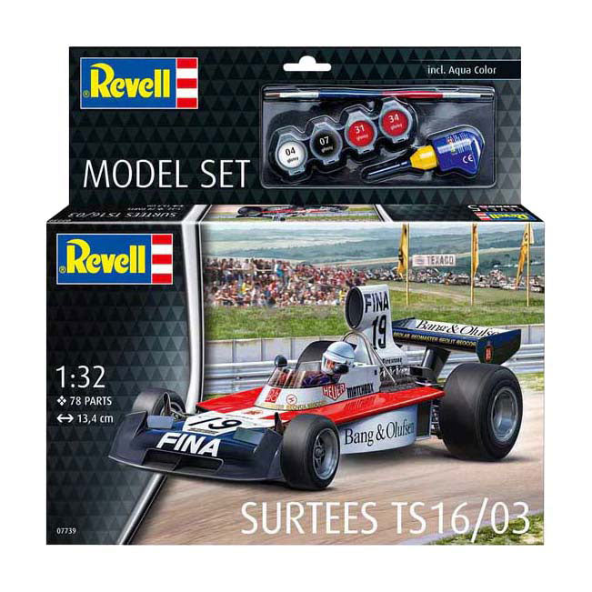 Revell Modellbausatz - Surtees TS16 03 Formel 1 1:32 - 78-tlg. - inkl. Grundfarben