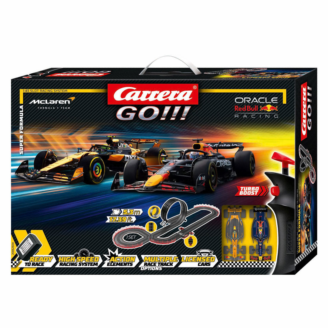 Carrera los!!! Rennstrecke Superformel - m. Verstappen, Nr. 1 gegen l. Norris, Nr. 4