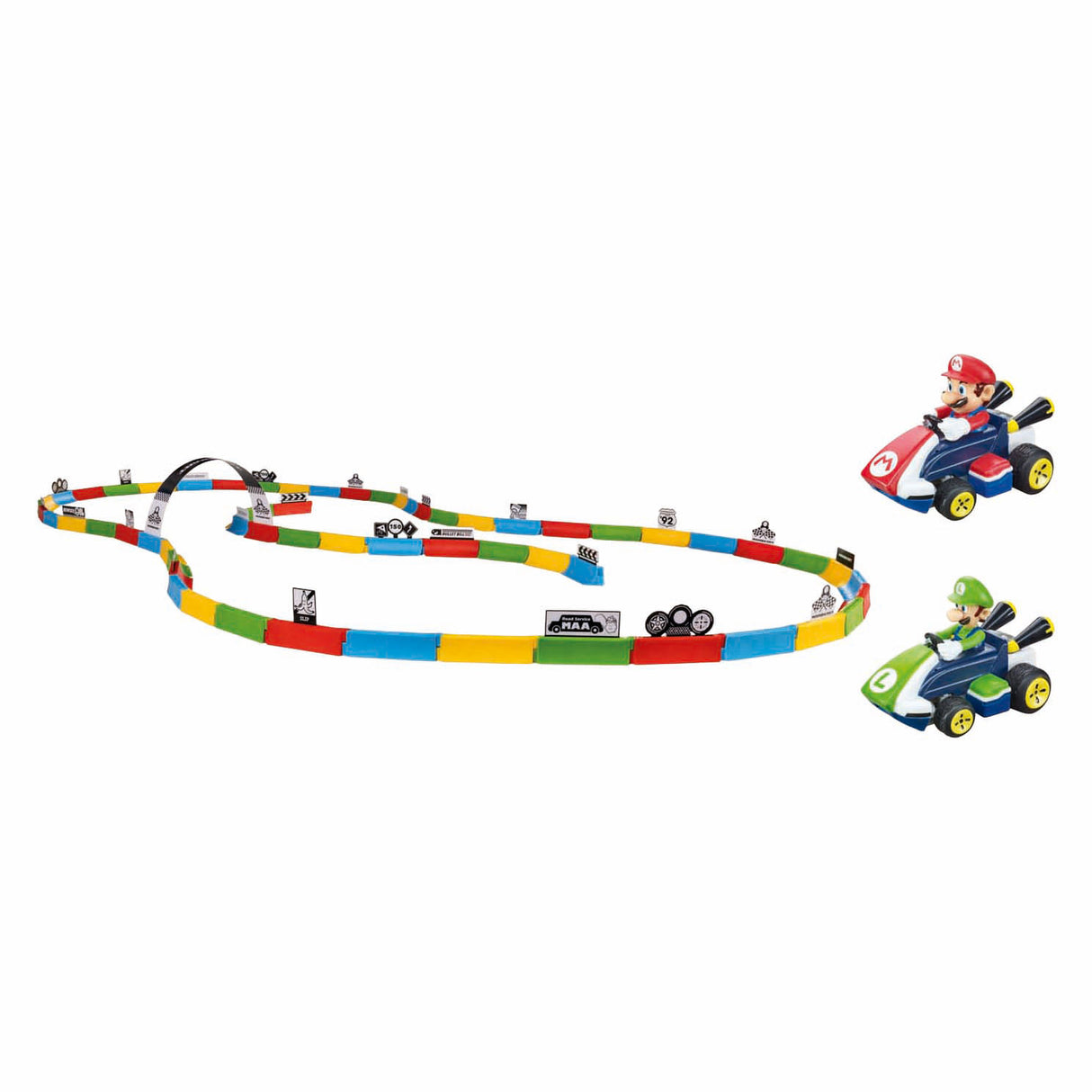 Carrera RC 2,4 GHz Mario Kart Tabletop Racing Set – Mario Luigi 1:43