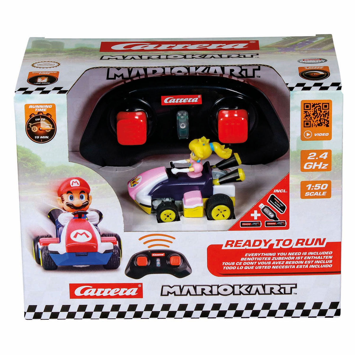 Carrera Mini RC 2,4 GHz Mario Kar Pfirsich – 1:50