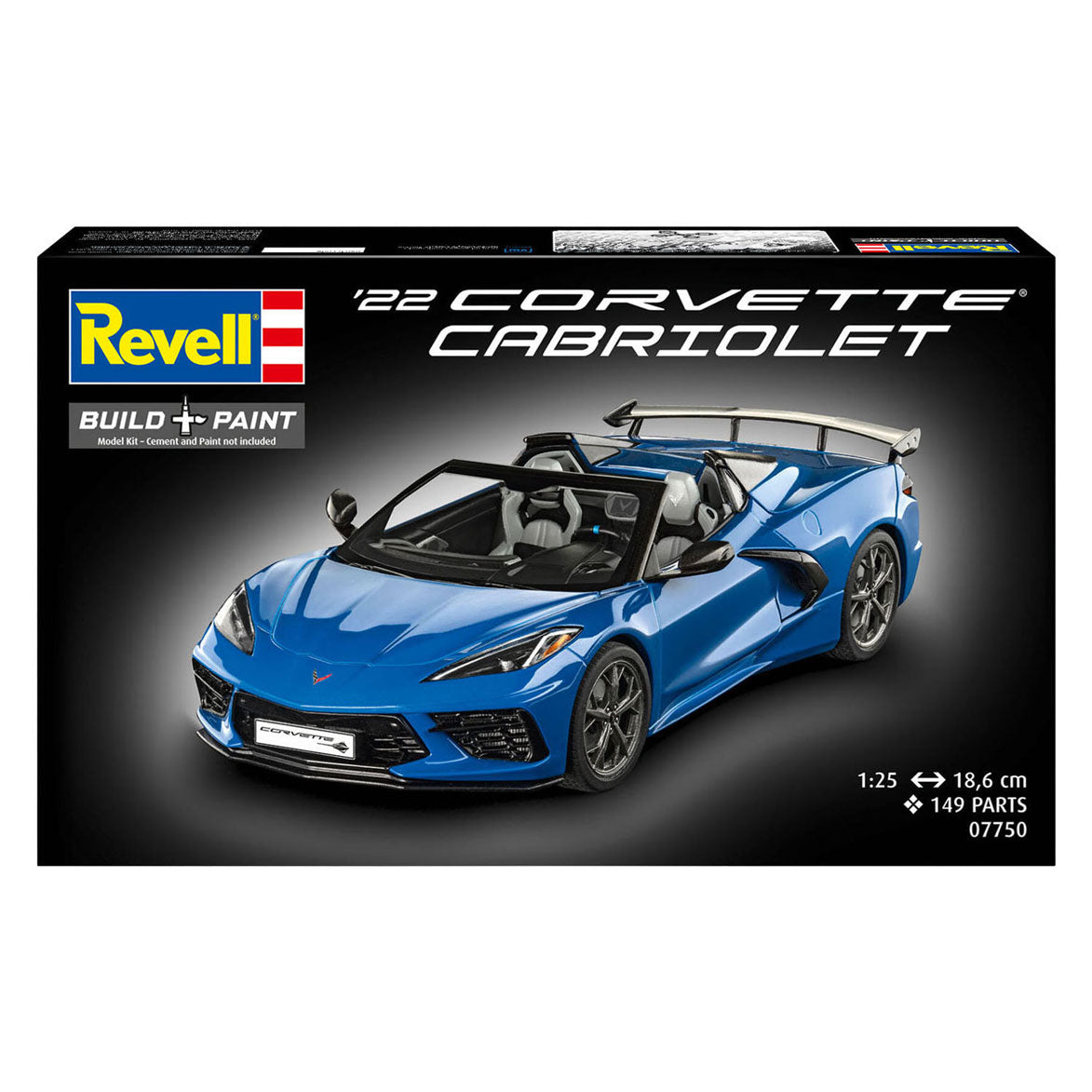 Revell modelbouwpakket corvette c8 cabriolet 1:25 - 149dlg.