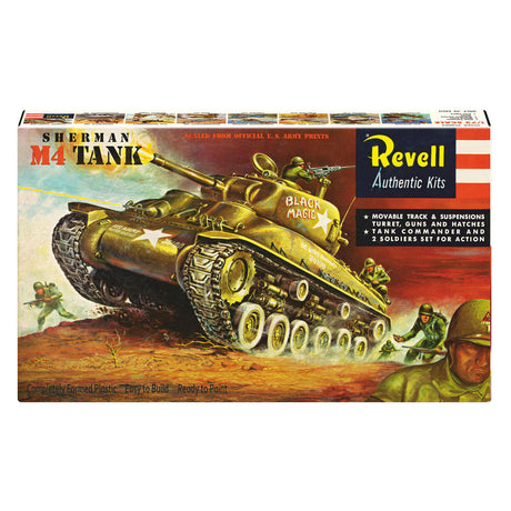 Revell modelbouwpakket m4 sherman - 75 years plastic modelbuilding 1:40 - 64dlg.